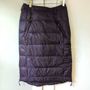 Down Filled Puffer Skirt Dark Purple